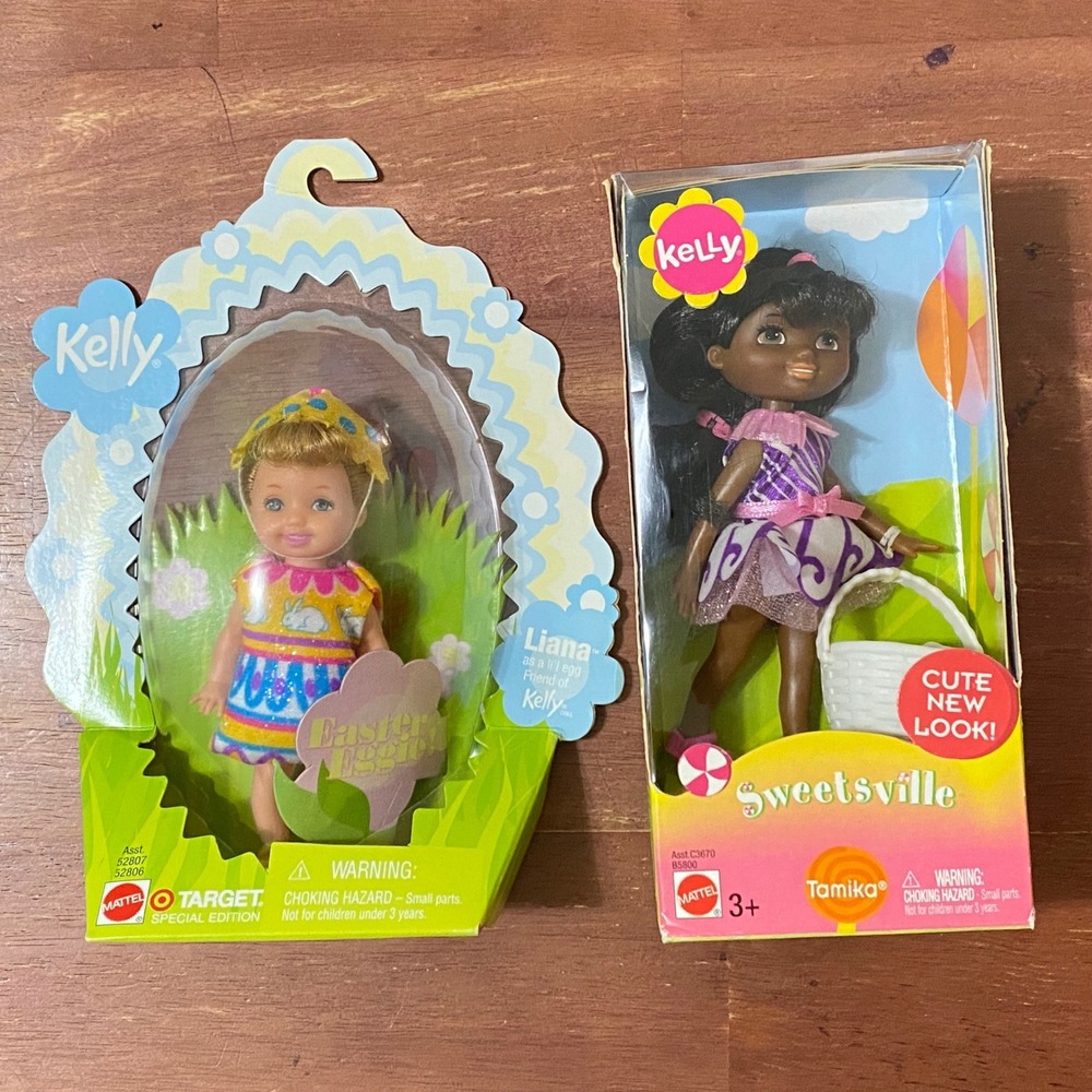 Vintage Y2K Mattel Kelly Doll Lot of 2 Liana Li'l Egg Friend‎ Tamika Sweetsville